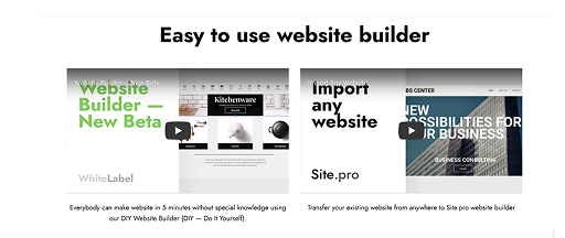 Site.pro guided tutorials